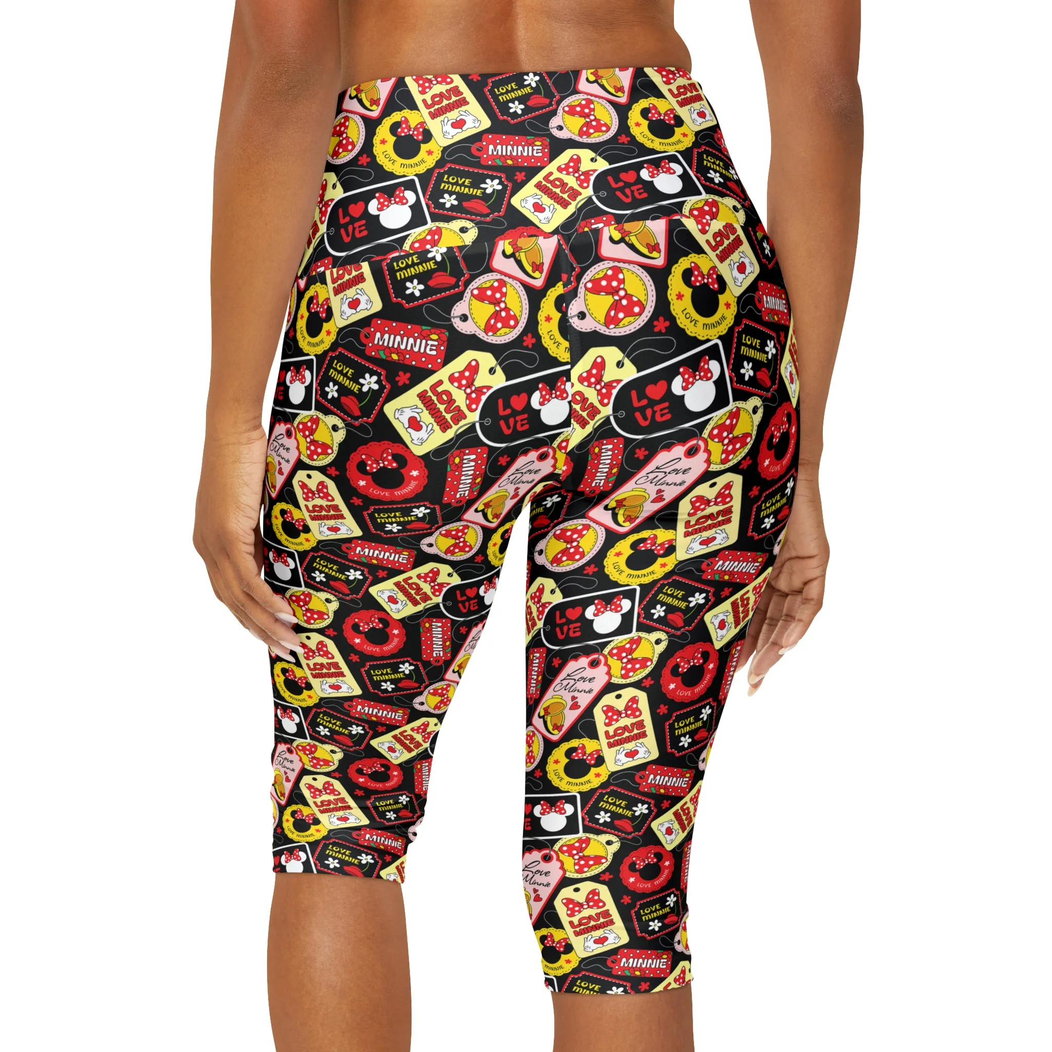 Minnie Tags Athletic Capri Leggings